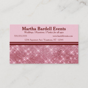 Carte De Visite Luxueux Rose Gold Parties scintillant Événements B