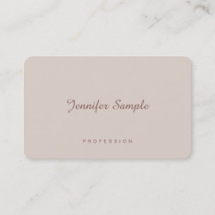 Carte De Visite Luxueux script moderne élégant Modèle simple
