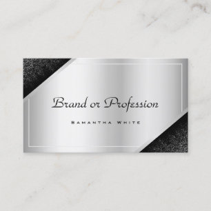 Carte De Visite Luxueux Silver Gradient Shimmerent Professional