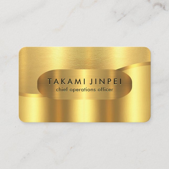 Carte De Visite Luxurious Gold Wave Layers CEO (Devant)