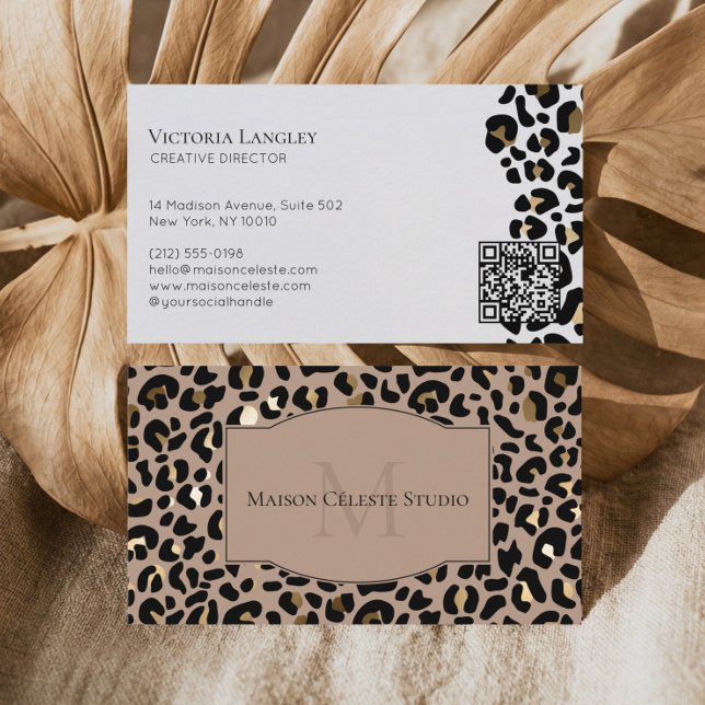 Carte De Visite Luxury Black Gold Cheetah Leopard Print Elegant (Luxury Black Gold Cheetah Leopard Print Elegant Business Card)