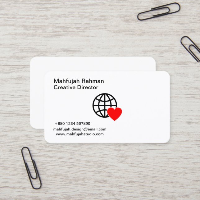 Carte De Visite Luxury Business Cards | Minimalist | Modern Maker (Devant/Arrière en situation)