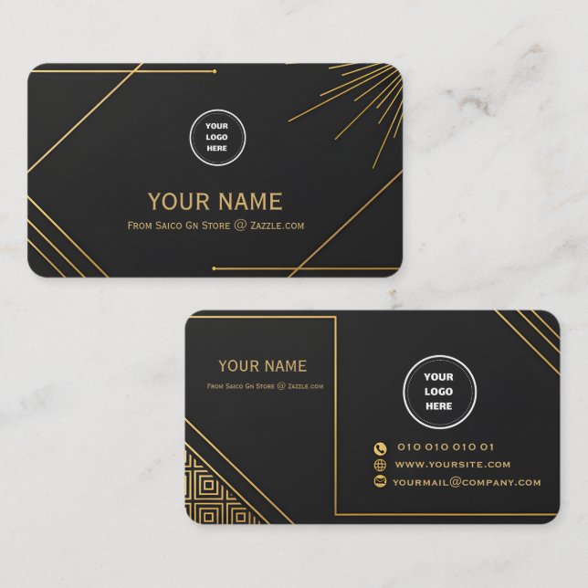 Carte De Visite Luxury Editable Business Card Template  (Devant / Derrière)