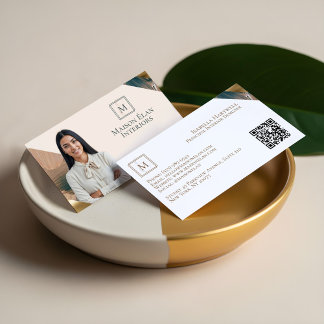 Carte De Visite Luxury Elegant Abstract Interior Designer Photo