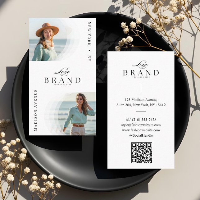 Carte De Visite Luxury Minimal Modern Professional 2 Photo Logo (Luxury Minimal Modern Professional 2 Photo Logo Business Card)