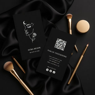 Carte De Visite Luxury Moon Beauty Studio Élégant