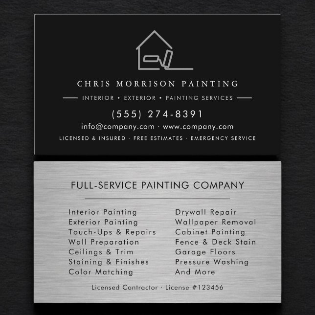 Carte De Visite Luxury Painter Painting Contractor (Créateur téléchargé)