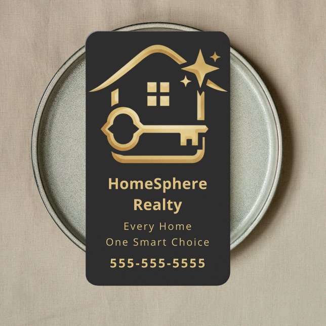 Carte De Visite Luxury Realtor Real Estate Agent Broker Modern (Créateur téléchargé)