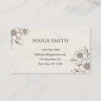 Carte De Visite Luxury Wedding Agent