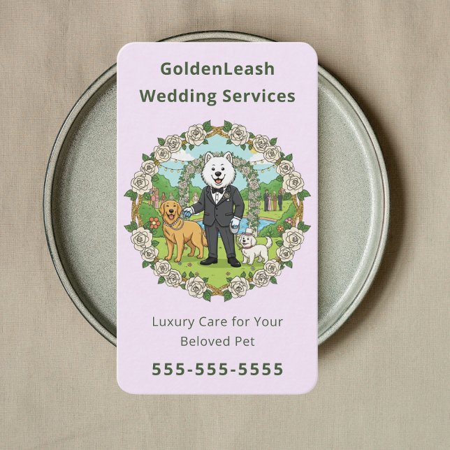 Carte De Visite luxury wedding pet services Pet Wedding Sitter (Créateur téléchargé)