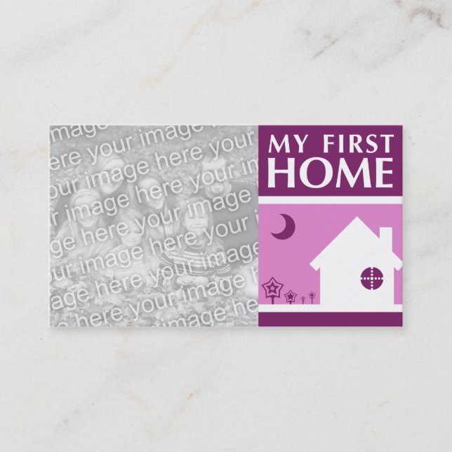 Carte De Visite ma première maison (mod mauve) (Devant)