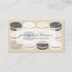 Carte De Visite Macaron Cookies Sweets Dessert Bakery Shop