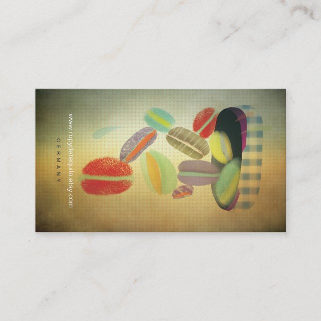 Carte de visite Macarons (Devant)