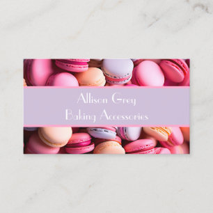 Carte De Visite macarons colorés boulangerie arrière - plan