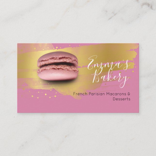 Carte De Visite Macarons et desserts parisiens (Devant)