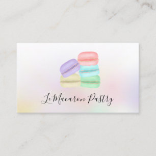 Carte De Visite Macarons pâtissières modernes pastel holographiq