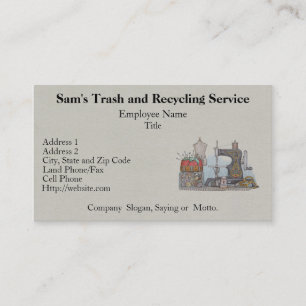 Carte De Visite Machine à coudre actionnée à la main