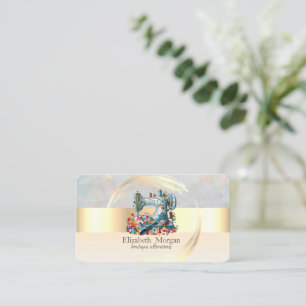 Carte De Visite Machine à coudre alternée Opal Holographique