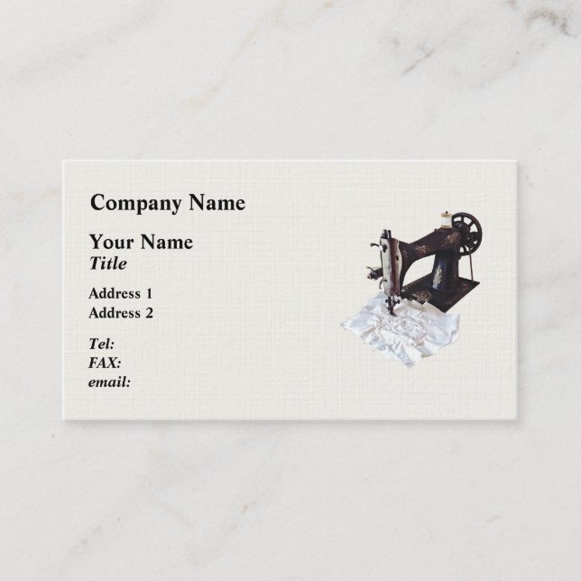 Carte De Visite Machine à coudre ancienne vers 1900 (Devant)