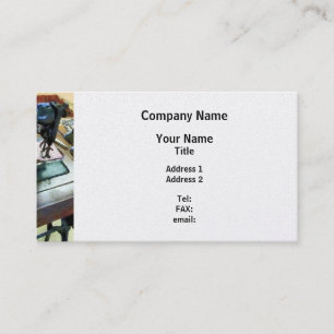 Carte De Visite Machine à coudre avec ciseaux - Finition Platine