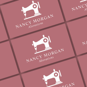 Carte De Visite Machine à coudre Dusty Rose