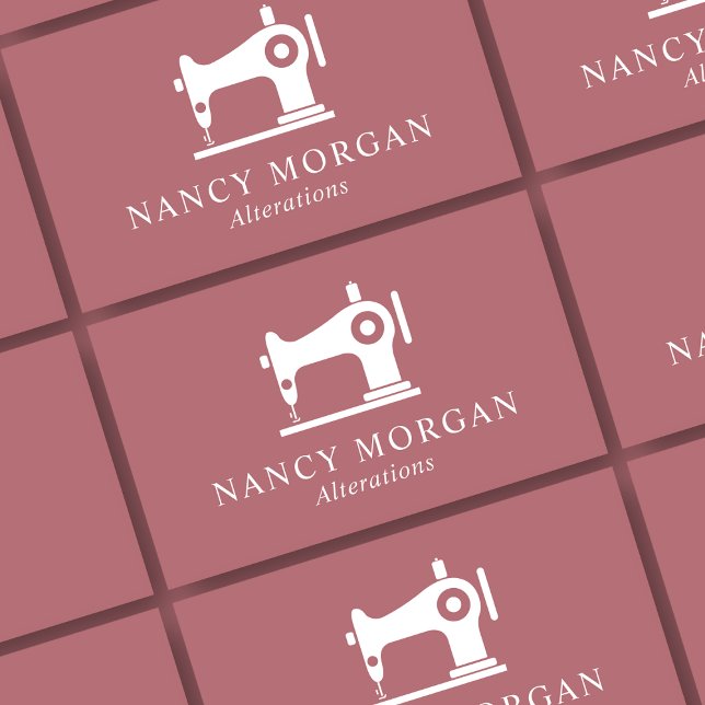 Carte De Visite Machine à coudre Dusty Rose (Créateur téléchargé)