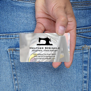 Carte De Visite Machine à coudre   Hanging de vêtements