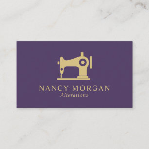 Carte De Visite Machine à coudre Luxe Or Couturière Retouches