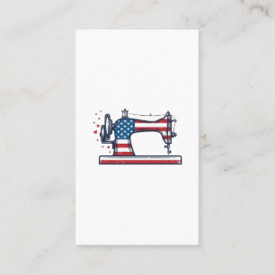 Carte De Visite Machine à coudre patriotique Gravure vintage Vecto