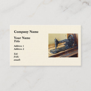 Carte De Visite Machine À Coudre vintage Avec Motif Floral