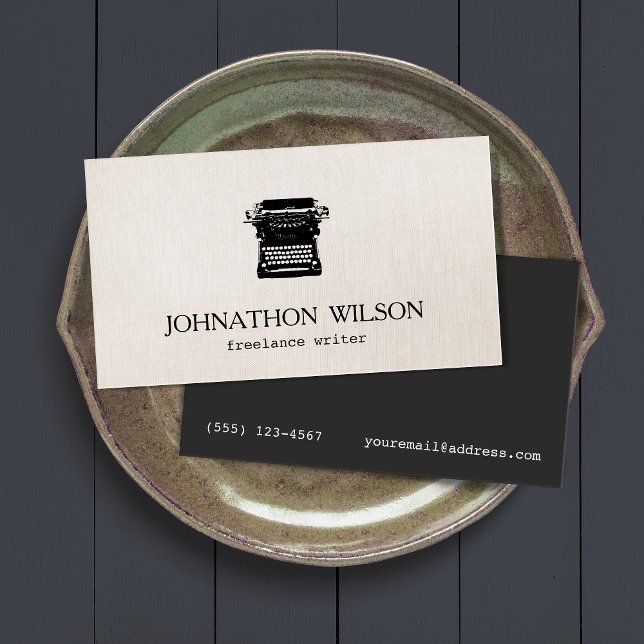 Carte De Visite Machine à écrire Vintage (Créateur téléchargé)