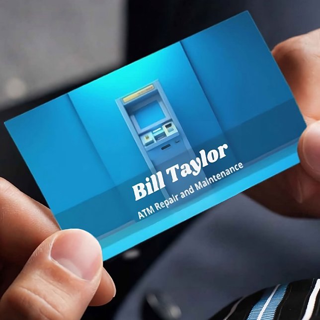 Carte De Visite Machine ATM (ATM Repair Business Card)