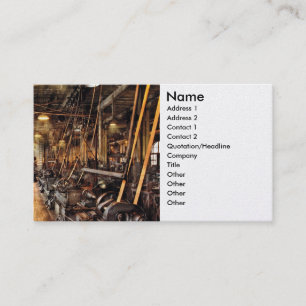 Carte De Visite Machiniste - atelier de construction mécanique