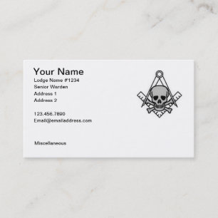Carte de visite maçonnique 1