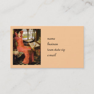 Carte De Visite Madame de Shalott s'asseyant à son bureau
