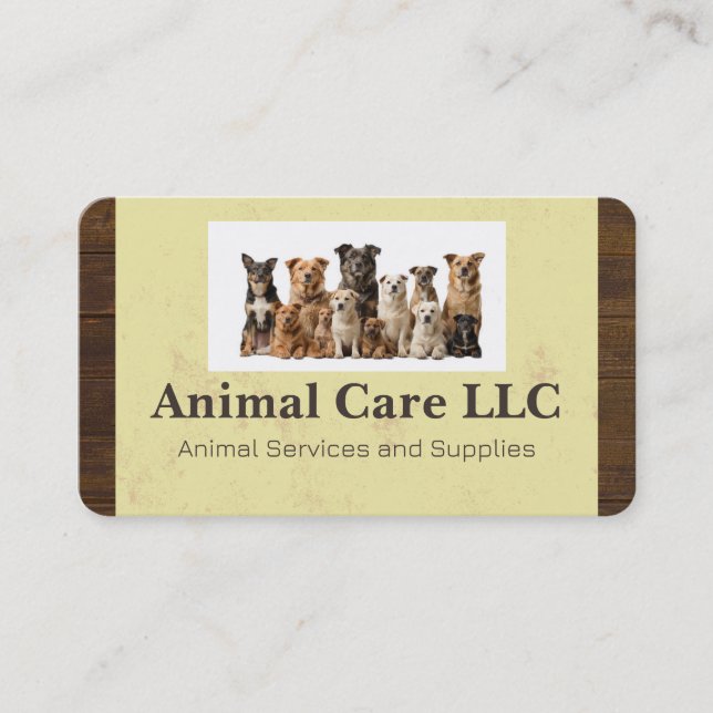 Carte De Visite Magasin d'animaux | Services pour animaux (Devant)