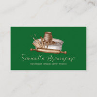 Magasin d'artisanat vert argile céramique poterie