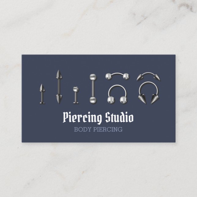 Carte De Visite Magasin de bijoux corporels Navy Piercing (Devant)