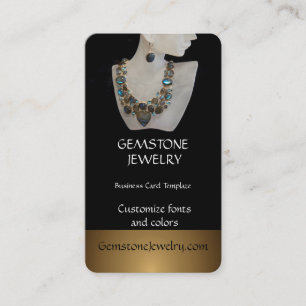 Carte De Visite Magasin de bijoux de collier de pierre gemme