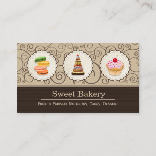 Carte De Visite Magasin de boulangerie à dessert de macarons franç