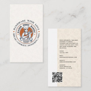 Carte De Visite Magasin de Boulangerie Pâtissier Dessert Friandise