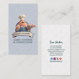 Carte De Visite Magasin de Boulangerie Pâtissier Desserts Sucrerie