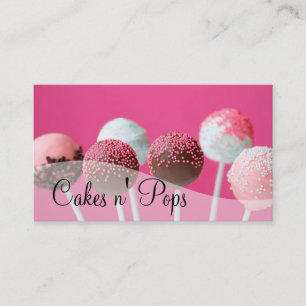 Carte De Visite Magasin de Cake Pops Cupcakes Boulangerie Traiteur