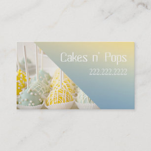Carte De Visite Magasin de Cake Pops Cupcakes Boulangerie Traiteur