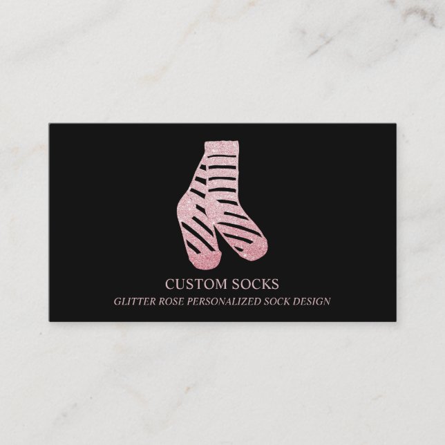 Carte De Visite Magasin de chaussettes Rose Gold (Devant)