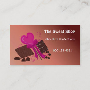 Carte De Visite Magasin de Chocolats Sucrés