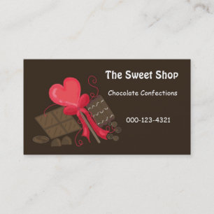Carte De Visite Magasin de Chocolats Sucrés