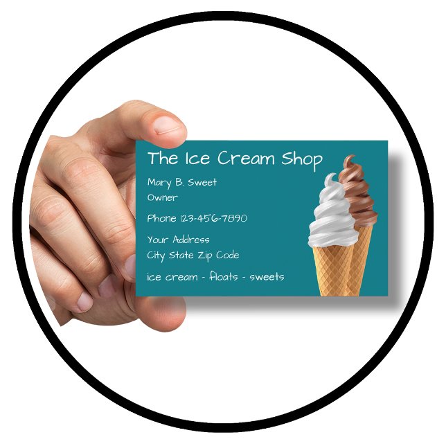 Carte De Visite Magasin de Crème Glacée (Créateur téléchargé)