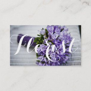 Carte De Visite Magasin de Fleuriste Fleurs Violettes