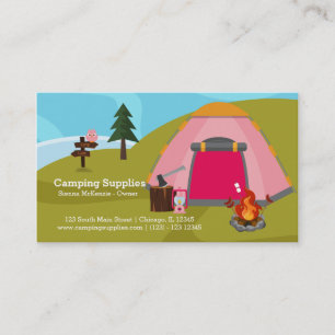Carte De Visite Magasin de fournitures de camping